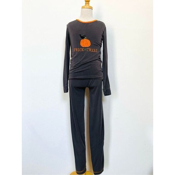 3/$30 Kickee Pants Kids 10 Halloween Pumpkin 2-piece Pajamas - Picture 3 of 8